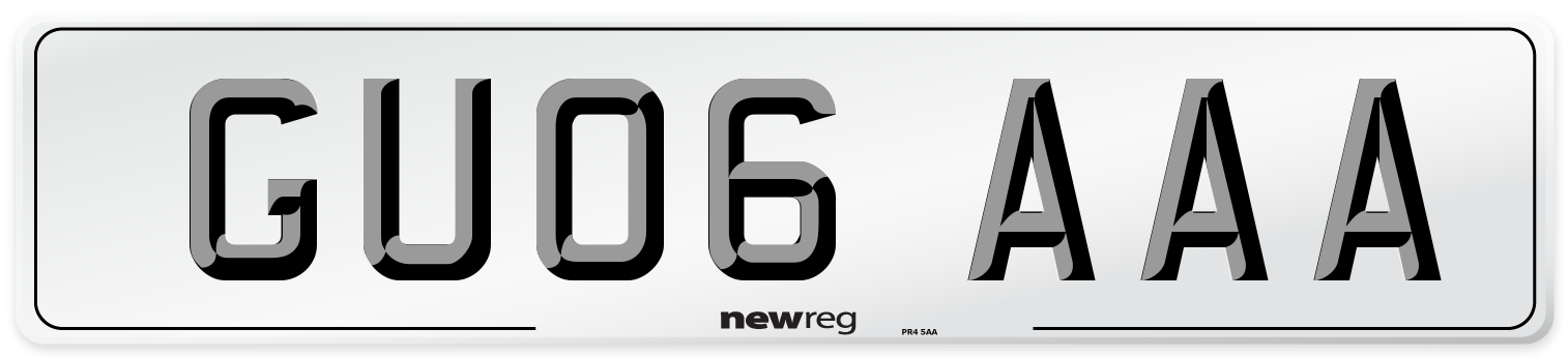 GU06 AAA Number Plate from New Reg